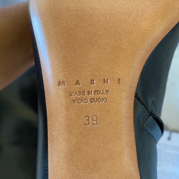 Marni 39 Edgy Classic Rare Unique kitten heel leather pointed toe ankle boots - Picture 5 of 14